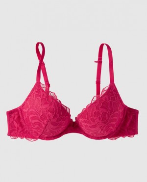 La SENZA, Intimates & Sleepwear, La Senza Beyond Cleavage Bra 36b Pink  Rhinestone Push Up Underwire Padded B72